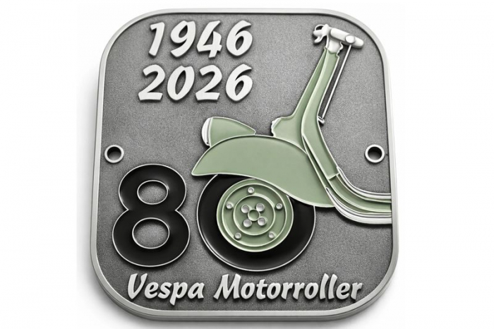 Plakette 80 Jahre Gold Pre